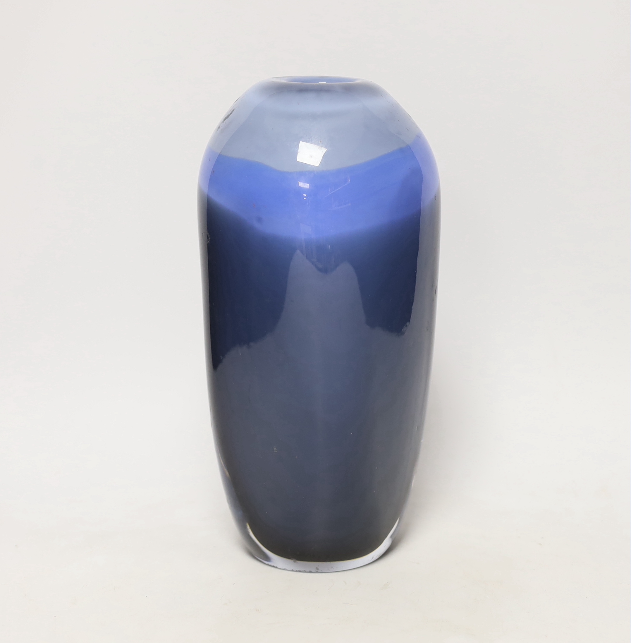 A large studio glass vase, signed Adam Aaronson, 27cm high